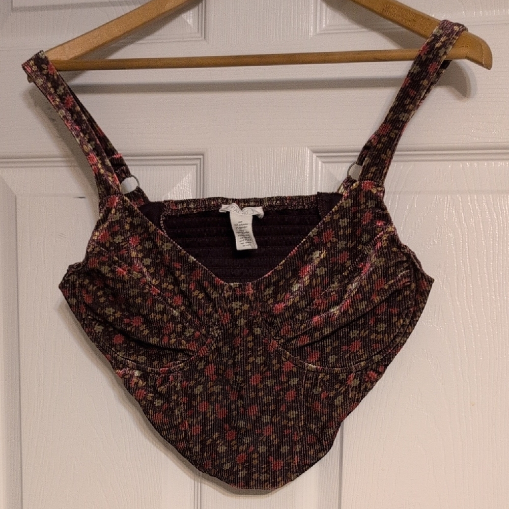 Full Tilt Floral Cordaroy Camisole - Multicolor
